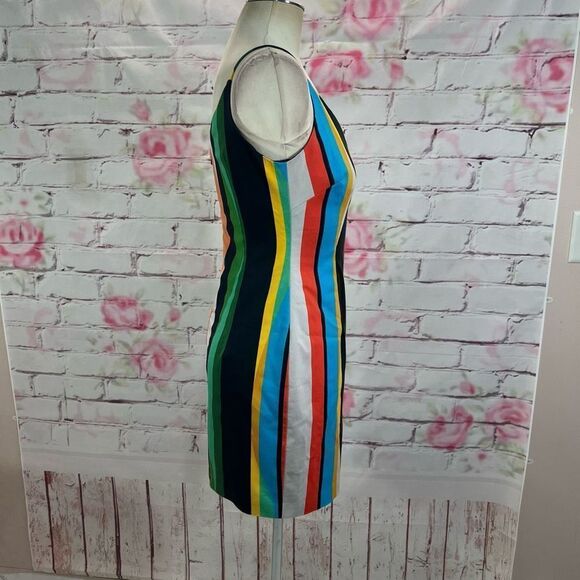 Black Halo Amorie sheath dress in colorful prismatic print size 8 - Picture 5 of 11